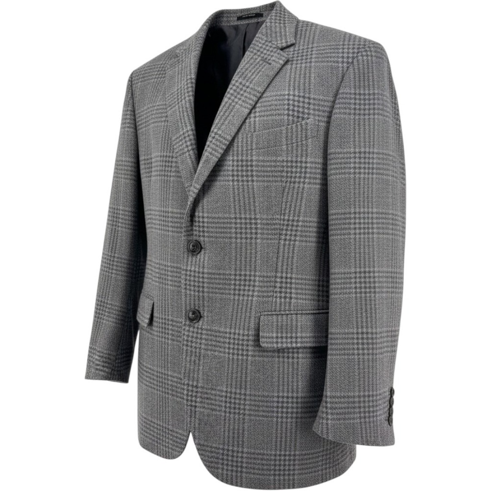 Zegna Men Sportcoat Blazer 48 R Gray Glen Plaid Cashmere Silk Italy Unstructured